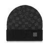 Beanie/Skull Caps Autumn And Winter Sports Style Designer Beanie Hat Mens Womens Cap Outdoor Vacation Checker Metal Letter Printing Ca Dhm7Q