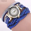 Montres Femme Femmes Mode Long Bracelet En Cuir Montre Dames Casual Strass Robe Montre Femme lBracelet Montre-Bracelet Relogio Feminino ClockL231216