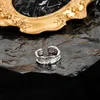 Pierścienie ślubne Livvy Zapobiegaj alergii srebrny kolor kreatywny geometryczny ręcznie robiony akcesoria anillo biżuteria Prezenty TR 231215