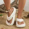 Zapatillas Moda Suela Suave Sandalia Plataforma Chanclas Mujer Clip Toe Eva Antideslizante Nube Zapatilla Mujer Verano Fondo Grueso Baño Diapositivas