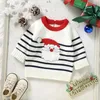 Pullover Christmas Baby Sweater lebed lebed santa santa elk print darm ward word close long leareve pullovers stops steptwear for toddler 231215