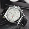 Brei Top Mens 시계 전체 기능 6 개의 바늘 모든 다이얼 작업 Sapphire Calendar Date Quartz Watch Navitimer 1884 럭셔리 브랜드 크로노 그래프 시계 스틸 벨트 패션