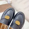 Leather Women Loafers Shoe Designer Moccasins Platform Casual Shoes Rubber Lug Sole Bee Embroidered Travel Sneaker Dress Shoes With Box 500