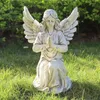 Dekorativa föremål Figurer Angel Garden Statue Religious Outdoor Decor Art Decoration Memorial Fairy Ornament Sculpture For Outside Porch Lawn 231216