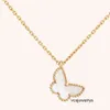 Designer Van Clover Bracelets butterfly necklace 18K rose gold pendant necklace VAN luxury brand necklace jewelry high quality does not tarnish