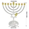 Posiadacze świec Manukkah Menorah Star of David Candle Holder Dekoracyjny posiadacz świecy dla domowych dekoracji stół jadalni 9 gałęzi 231215