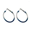 Hoop Earrings Large Fabric Round Circle Geometry For Women Light Luxury Style Fashion Versatile Jewelry