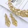 Bruiloft Sieraden Sets Vintage Opaal Set Luxe Italië 18K Vergulde Vrouwen Kettingen Ethiopische Party Accessoires Cadeau 231216