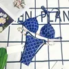 Sexy g Conjuntos de bikini para mujeres de diseñador Vendaje Traje de baño Crop Top Traje de baño Tanga Traje de baño Corte alto Ropa de playa Estampado sólido Nuevo bañista # 84 KL82