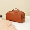 Cosmetic Bags Makeup Storage Bag Double Zipper Organ Pillow Leather Portable Toiletry Travel