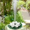 Decorazioni da giardino Mini Lotus Fontana solare per acqua Decorazione per stagno Cascata Bagno per uccelli all'aperto Alimentato galleggiante 231216