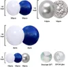 Autres fournitures de fête d'événement 131pcs bleu marine blanc argent ballons guirlande kit avec accessoires pour fête d'anniversaire baby shower mariage décoration de remise des diplômes 231215