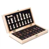 Chess Games Giant Wooden Chess Two-Player Competitive Game Chess Magnetic Walnut Folding Board Inside Stores 39-39cm Gifts For Family Games 231215