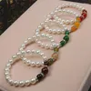 Ensemble de collier et boucles d'oreilles élégants, en perles d'agate de 10mm, ras du cou, bijoux à la mode, cadeaux pour mères, déclaration de fête de mariage