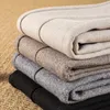 Pantalon en laine pour femme, sarouel, crayon, taille haute, décontracté, costume, bureau, automne-hiver, 2024