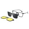 Moda óculos de sol quadros KatKani Ultra Light Pure Eyewear Magnético Clip-on Óculos Polarizados Óculos de Sol Óculos de Prescrição Óptica Quadro 231215