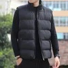 Gilets pour hommes Gilet rembourré en coton Automne et hiver Vestes sans manches chaudes Col montant Épaissi Tendance Hommes Down Gilet Veste