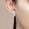 Stud SANTUZZA Orecchini in argento sterling puro 925 per le donne Orecchini scintillanti blu/bianchi CZ Orecchini realistici con pappagallo alla moda Gioielleria raffinata