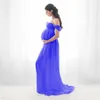 Chiffon Maternity Dress for Photo Maternty Photography Props Off Shoulder Sexig spets gravida klänningar 2024 Kvinnor Elegant lång sjöjungfruklänning