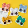 Hundkläder Pannband Glasögon Kombination Set tydlig och ljus trendig snygg personlighet Född sommarstrandpografi Rekvisita