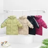 Jackets Girls Winter Coat Knee length padded 2 10 Years 2023 Boys Snow Parka Thick Warm Outerwear Kids Fashion Down 231216