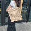 Palha praia saco de compras das mulheres dos homens embreagem triângulo bolsa de ombro verão tecer bolsas de férias designer tote moda bolsas sacos