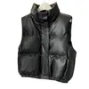 Women's Vests Spring Leather Jacket Vest For Women Fashion Zipper Elegant Sleeveless Waistcoat Female Ladies Outerwear