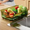 Kitchen Storage Multi-functional Burr-free Utensils Bowl Plate Vegetable Drainer Rack Dish Drain Supplies