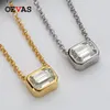 Oevas Real 1 Emerald Cut D Color Moissanite Netlace Netlace Gold Color 100 ٪ 925 Sterling Silver Party Gifts Fine Jewelry 210319254J