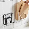 LIM Wallmounted Multigrid Iron Cutting Rack Kitchen Pot Drain Lnife Stand Shelves Organizator Y2004293286