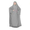 Ethnic Clothing Ramadan Eid Hooded Arabic Muslim Women Khimar Prayer Garment Dress One Piece Full Cover Islamic Abaya Arab Robe Kaftan