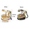 Telefony 1PCS Light Luksusowy klasyczny styl Dial Oldfashted Telefone Music Box Dom Dekoracja Dekoracja werandy 231215