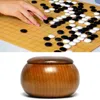 Jeux d'échecs Go Cans en bois avec couvercle Pierres Bouteille de rangement Go Game Organisation d'échecs Bol rond Jar Weiqi Box Gobang Cans Jeux de société 231215