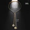Pendant Necklaces Simple Long Tassel Rhinestone Choker Necklace For Women Collares Sexy Chest Crystal Chain Banquet Jewelry Accessories