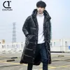 Parkas de plumón para hombre COUTUDI, abrigos largos de invierno para hombre, chaquetas informales con capucha, chaquetas de invierno cálidas a prueba de viento para hombre, ropa de calle para hombre 231215