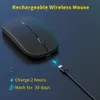 Möss anmck Bluetooth Mouse trådlös tyst mus för datoruppladdningsbar Mini Magic Bluetooth USB -musspel för bärbar dator Xiaomi