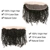 Jerry Curly Human Hair 13x4 Transparent Lace Frontals Closures Pre Plucked Natural Hairline