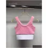 Tanques de mujer Camis Diseñador para mujer Sudadera con capucha Carta Imprimir Nuevo Estilo Universitario Abierto Femme Sin mangas Camiseta sin mangas con Slim Fit Chorlito T Shir DHVHS