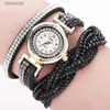 Montres Femme Femmes Mode Long Bracelet En Cuir Montre Dames Casual Strass Robe Montre Femme lBracelet Montre-Bracelet Relogio Feminino ClockL231216