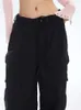 Salopette da donna con paracadute Hip Hop Street Spice Girl con coulisse Tasca sportiva Haruku Pantaloni larghi casual Y2K