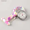 Montres féminines 1PC Docteur infirmière Pocket montre des femmes imprimées en silicone montre des cadeaux multicolores montres231216