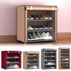 Wielopoziomowe przenośne stalowe stalowe stalowe magazynowanie nietkanych butów tkaninowych stojaki Organizator szafy domowe szafka na półkę 20270Y