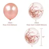 Other Event Party Supplies 50 Pack Rose Gold Confetti Latex Balloons With Rosegold Ribbon For Birthday Wedding Bridal Shower Graduation Party Decorations 231215