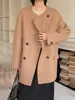 Design sense niche double-sided woolen coat winter new series short jacket