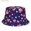 Wide Brim Hats Bucket Hats Summer Floral Print Harajuku Bucket Hat Women Men Fishing Fisherman Hat Outdoor Panama Hip Hop C Bob Femme Gorras 2022L231216