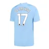 23 24 Mann CityS Fußballtrikot HAALAND DE BRUYNE Fußballtrikot Herren Erwachsene und Kinder Spieler Fans Fußballtrikot-Set DOKU Fußballtrikot Kurzarm Klassisches T-Shirt