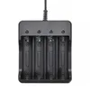 4 Slots Universal Battery Chargers 18650 With USB Cable Plug US AU EU UK Intelligent Multifunctional Charger