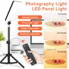 Material led luz de vídeo photo studio kits fotografia profissional iluminação regulável painel iluminação estúdio foto para tiktok transmissão ao vivo