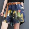 Jeans sommarkvinnor koreanska blommor jeans shorts kvinna kläder casual femme korta byxor damer ny ankomst mode denim shorts 2023