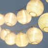 20 White Lanterns - Indoor Outdoor Mini Nylon LED String Lights Solar Powered Operated256f